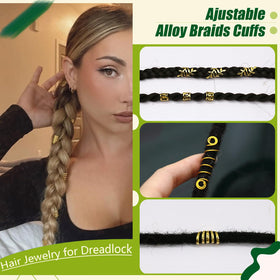 SVNMU braids worn with mixed cuffs and coils demonstrating decorative finish and hold benefit