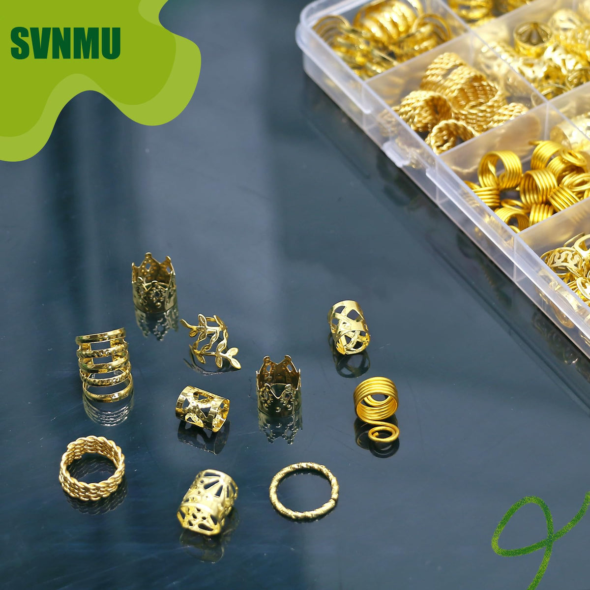 SVNMU festival hairstyle with charms accenting braids for eye-catching style benefit