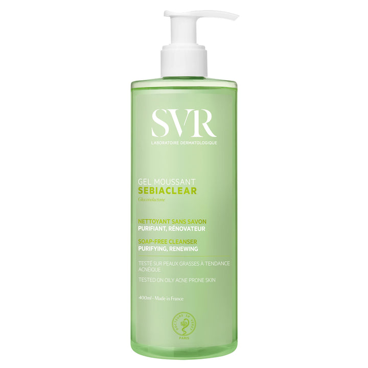 SVR Sebiaclear front bottle showing label and size for confidence