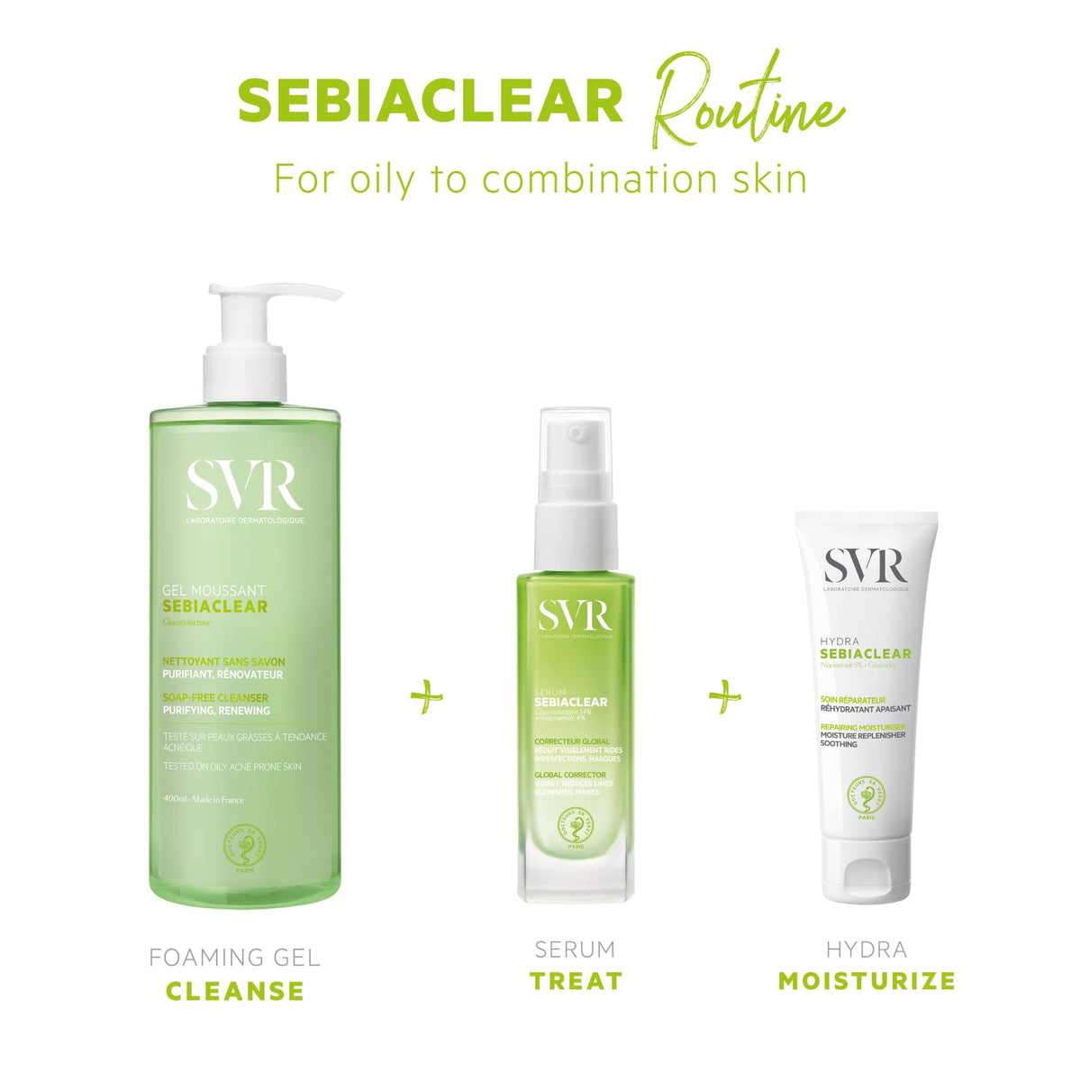 Close-up of SVR Sebiaclear ingredient label showing PHA and salicylic acid