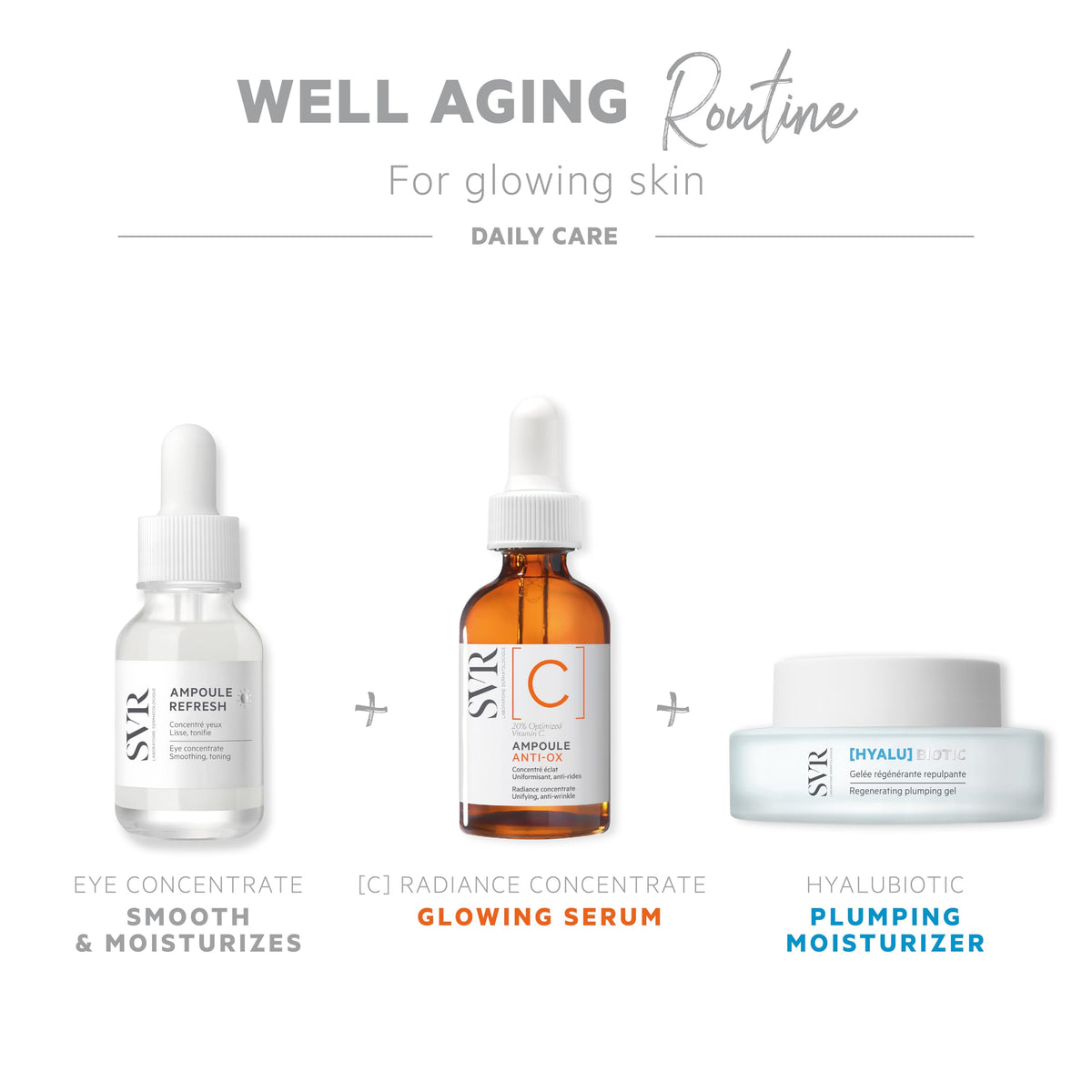 SVR serum on bathroom shelf in routine setting showing daily-use benefit