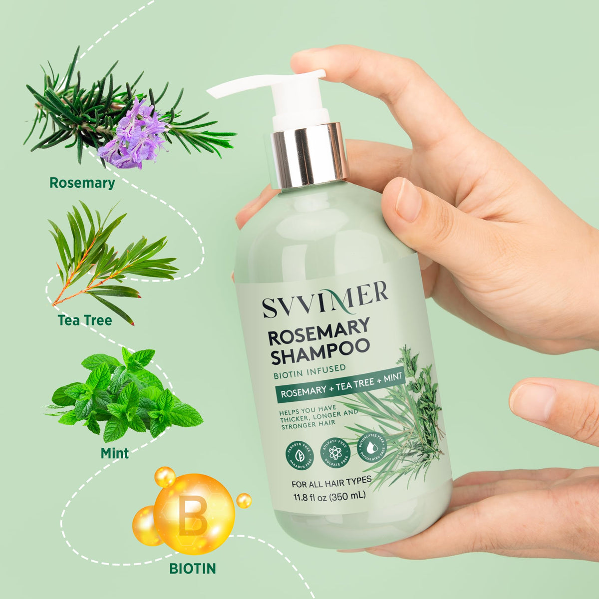 Svvimer shampoo foam texture close-up showing rich lather and softness