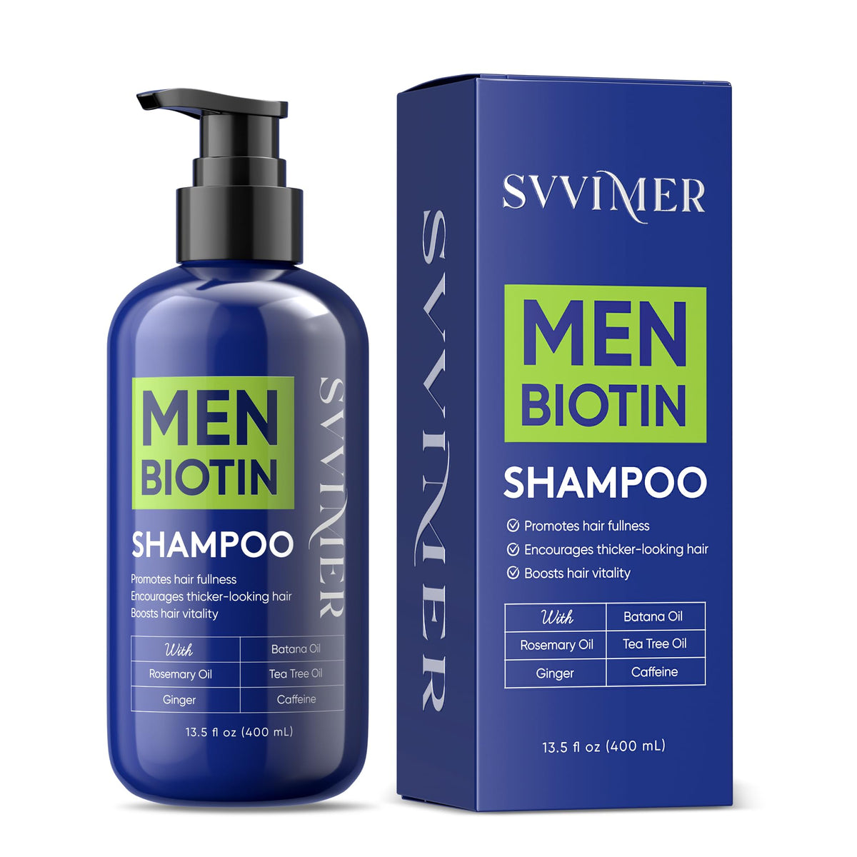 Svvimer front bottle 13.5 fl oz showing clean packaging and volume benefit