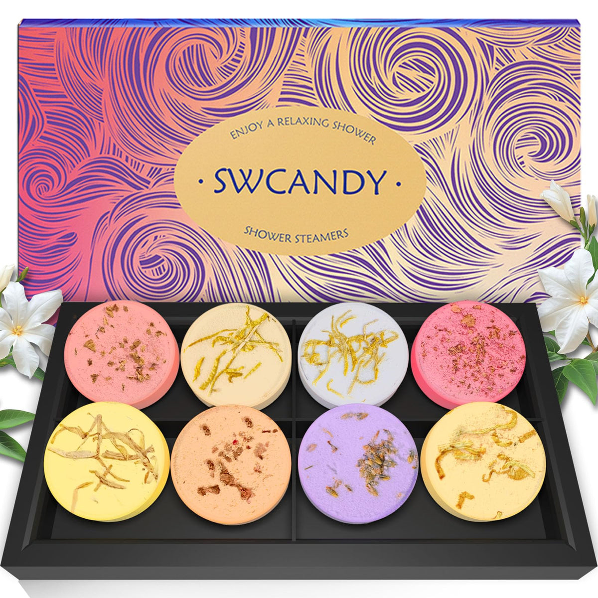 SWCANDY front packaging showing 8-pack and gift-ready design for easy giving