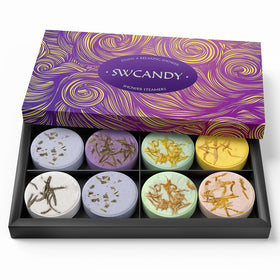 SWCANDY front packaging showing eight steamers and brand benefit