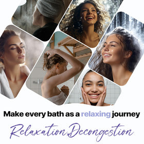 SWCANDY tablet placed in shower producing aromatic steam experience