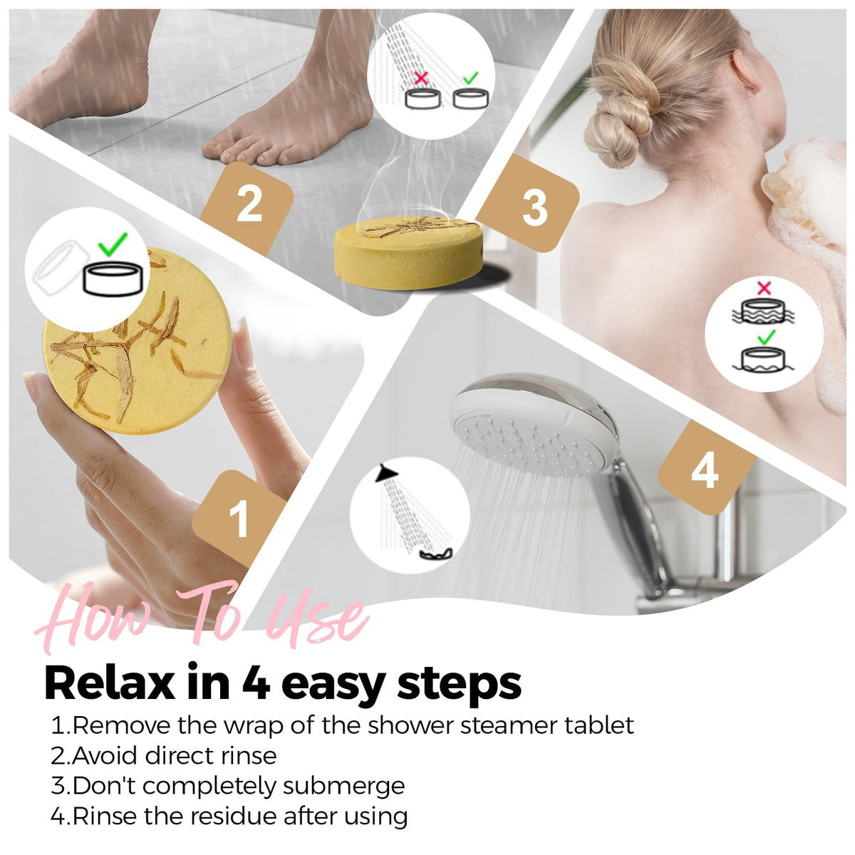 SWCANDY on bathroom shelf in lifestyle scene promoting calming atmosphere