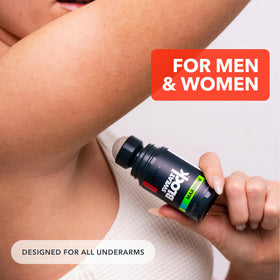 Bedside application scene of SweatBlock before sleep for multi-day wetness protection