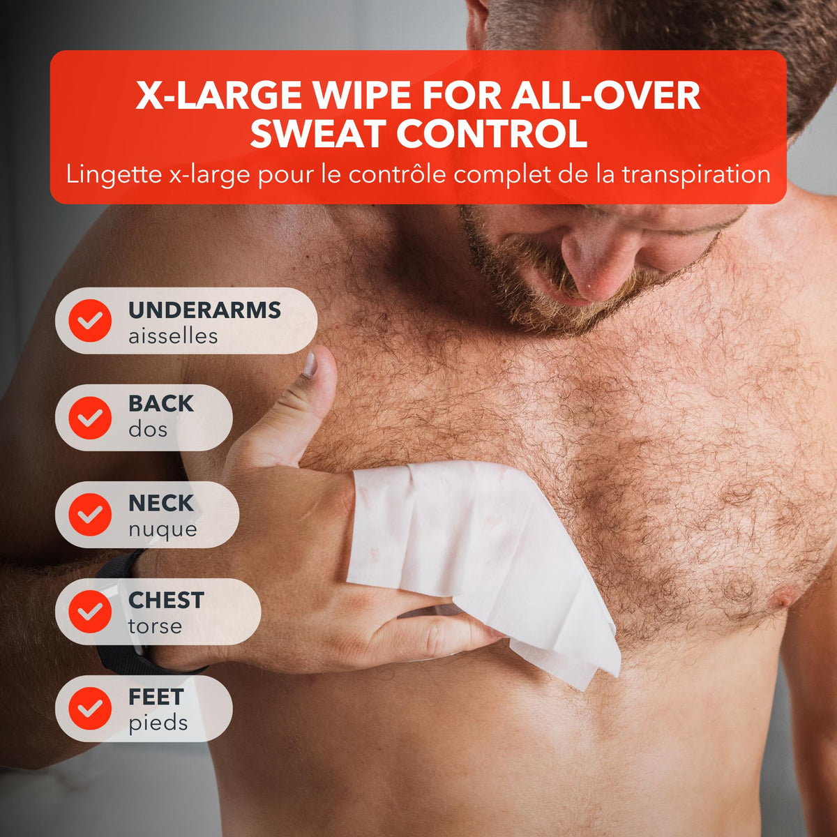 SweatBlock used on palm and sole demonstrating hands and feet sweat control