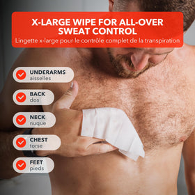 SweatBlock used on palm and sole demonstrating hands and feet sweat control