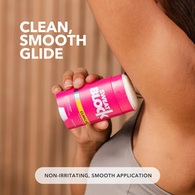 Hand applying SweatBlock deodorant demonstrating easy daily use
