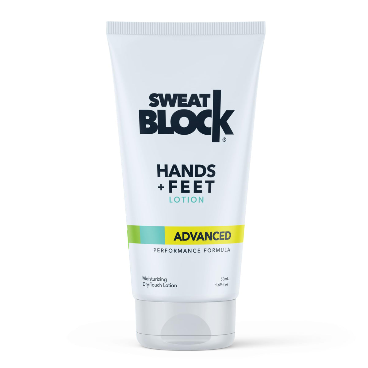 SweatBlock front packaging showing clinical-strength travel bottle for confidence