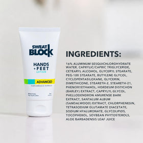 SweatBlock applied before putting on sneakers to keep feet drier and fresher