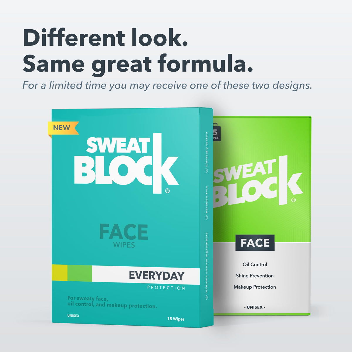SweatBlock close-up of wipe texture highlighting gentle formula benefit