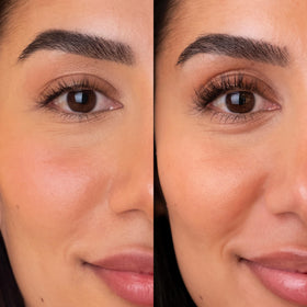 SWEED dropper dispensing clear serum texture, shows lightweight absorbent finish benefit