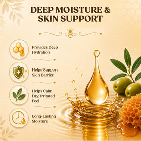 Sweet Bee Naturals on bathroom shelf lifestyle shot suggesting everyday skincare routine benefit