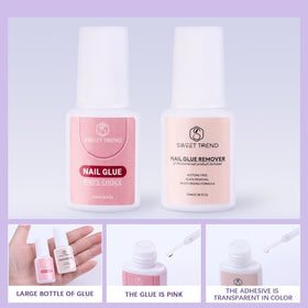 SWEET TREND finished acrylic extensions demonstrating salon-quality results