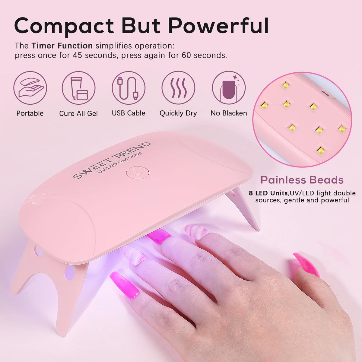 SWEET TREND brushes and tools detail showing precise application and versatile use