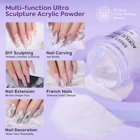 SWEET TREND nail forms and tools organized for extension creation