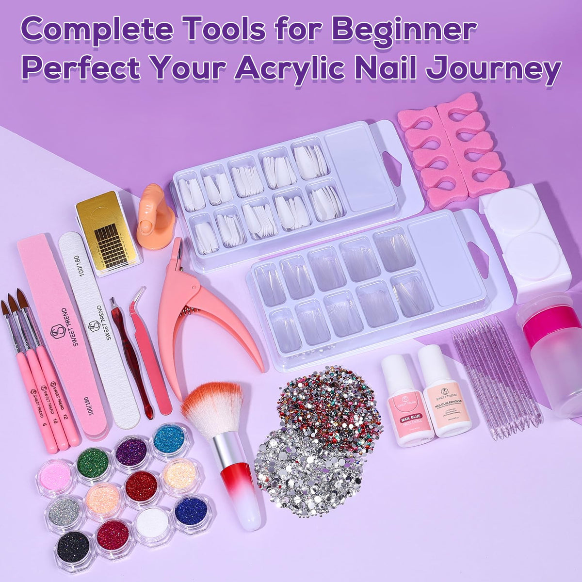 SWEET TREND nail forms and clippers detail for precise shaping advantage