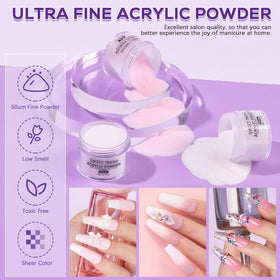 SWEET TREND organized false nail tips illustrating size variety and fit