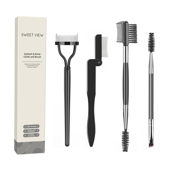 SWEET VIEW front view of the four-piece tool kit showing organized tools and durable handles