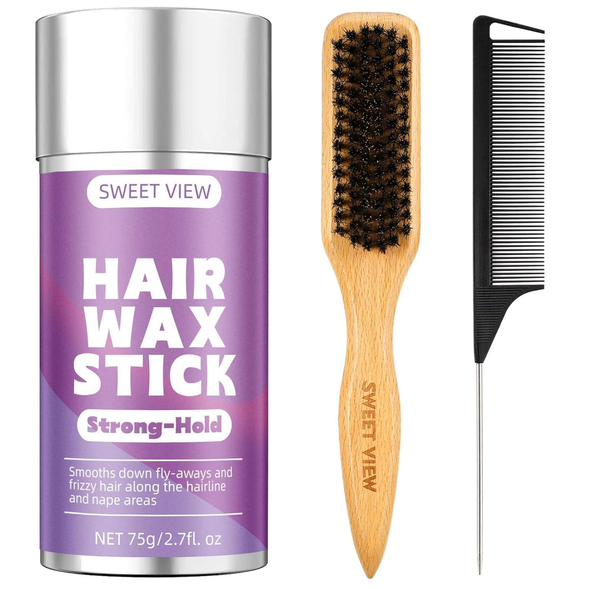 SWEET VIEW front packaging showing compact styling set and portable convenience