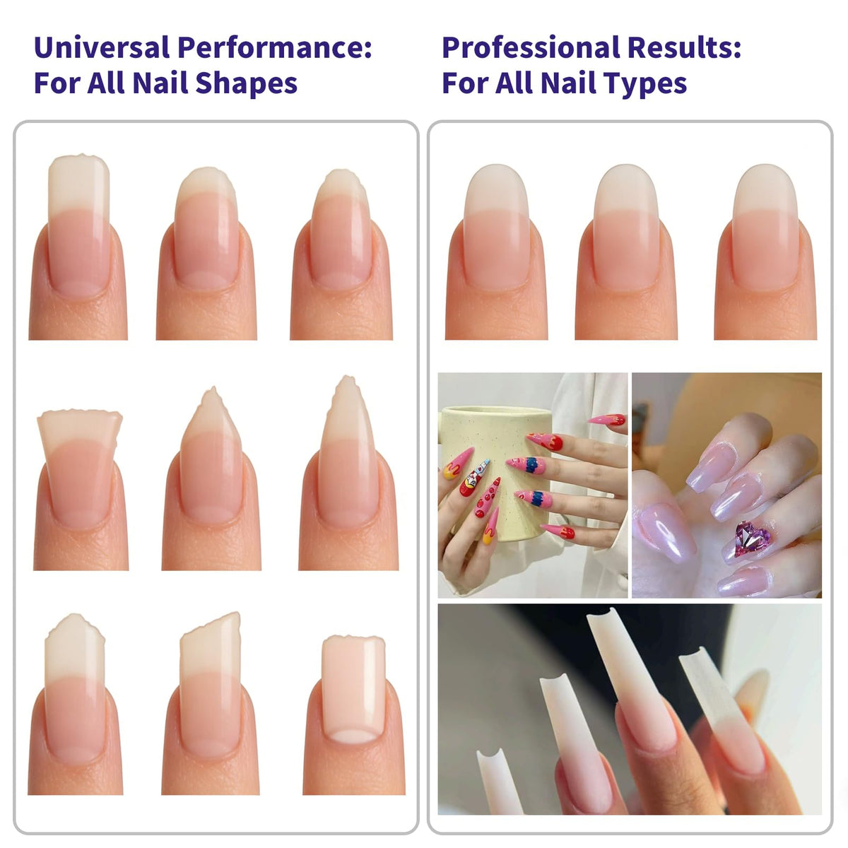 SWEET VIEW in use filing acrylic nails for fast shaping and edge control