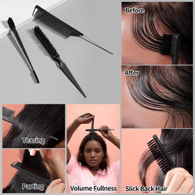 SWEET VIEW styling demo in hand applying wax for quick touch-up and frizz control