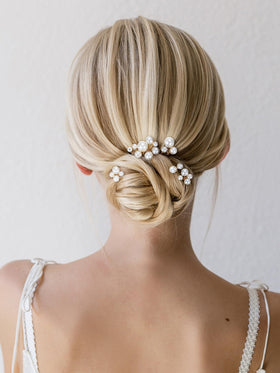 SWEETV close-up of pearl and rhinestone accents highlighting sparkle and refined detail