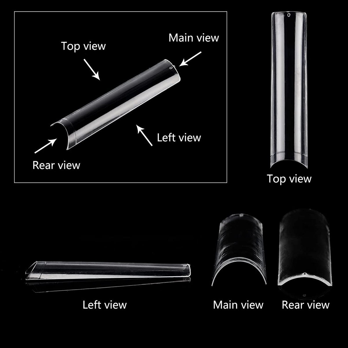 SWETIDY tips beside a ruler showing XL length and no C-curve for scale clarity