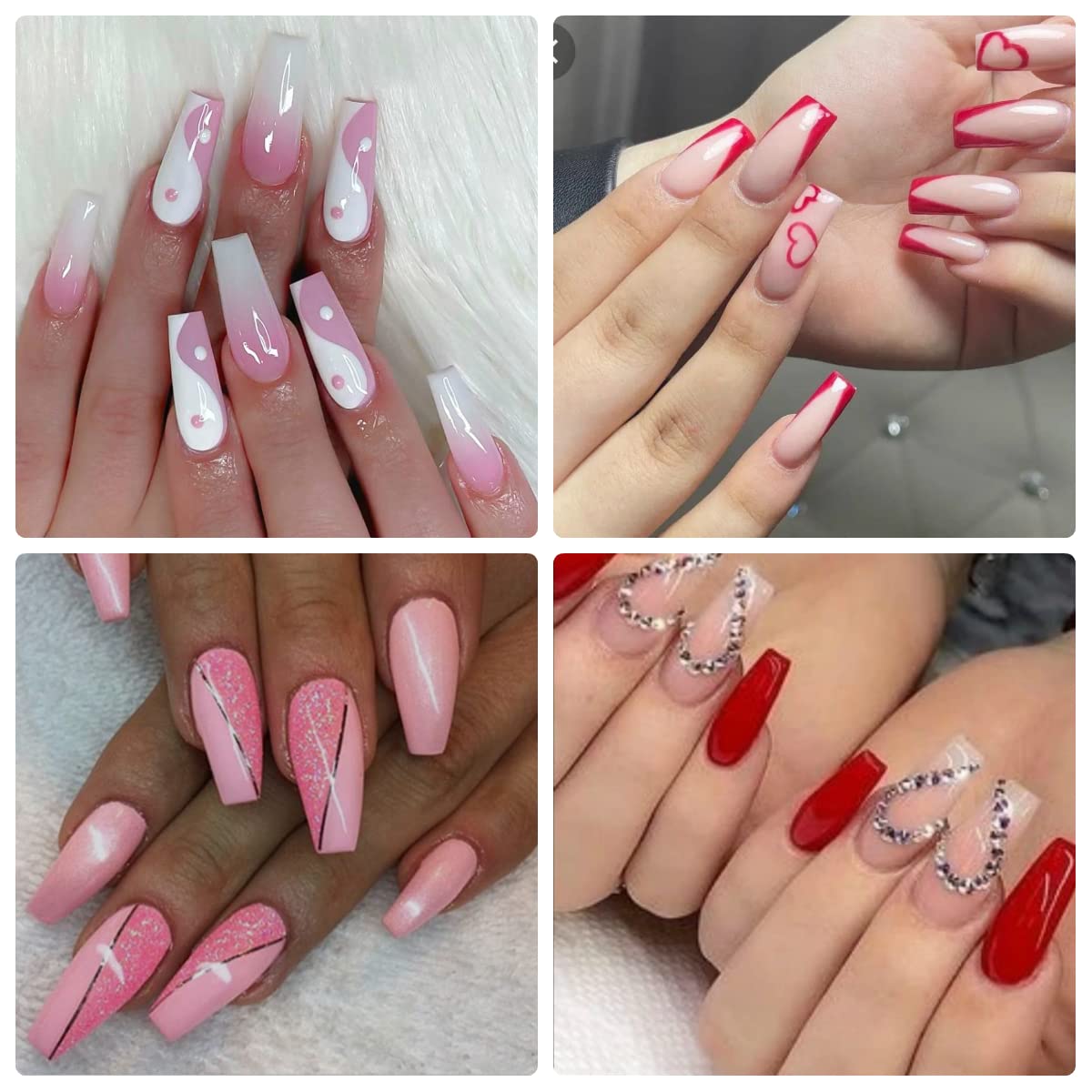 SWETIDY decorated square tips on a hand in lifestyle scene showing styling options