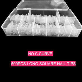 SWETIDY open plastic box with ten compartments holding 50 tips each for easy selection