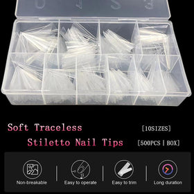 SWETIDY close-up of pointed tip shape and smooth surface for easy polish adhesion