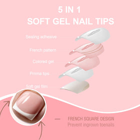 SWETIDY close-up of tip texture highlighting soft-gel strength and natural look
