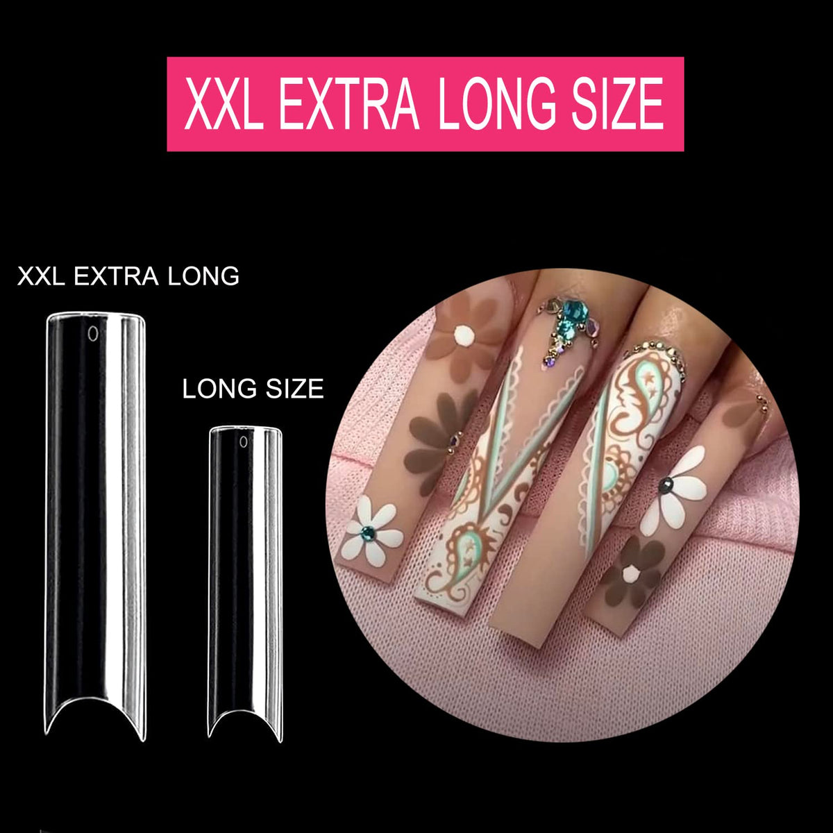 SWETIDY in-salon application pressing tip onto nail, speeds professional service