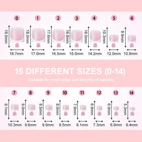 SWETIDY size layout with 15 sizes visible for precise toe matching
