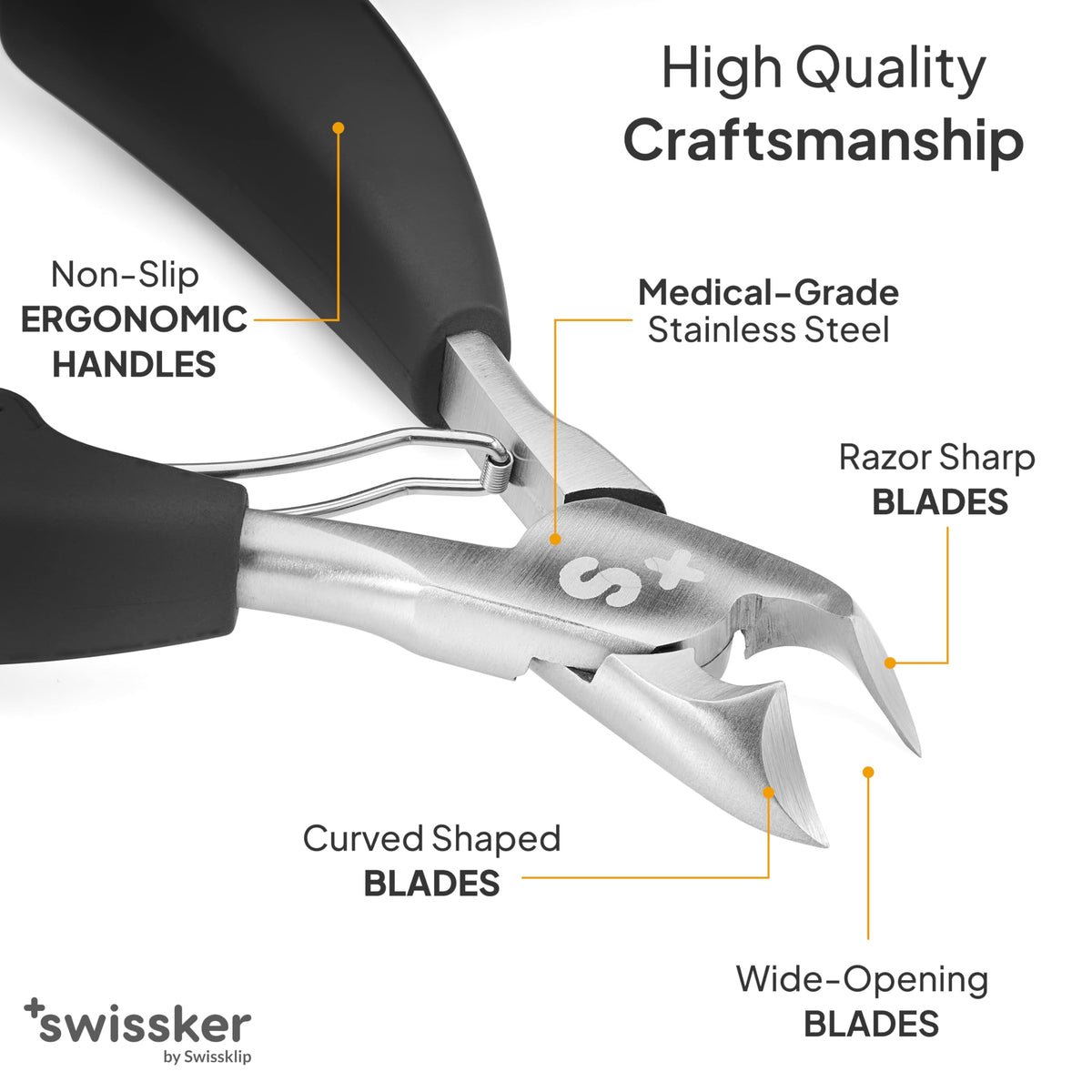Swissklip Swissker blade closeup sharp stainless steel for precise trimming