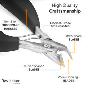 Swissklip Swissker blade closeup sharp stainless steel for precise trimming
