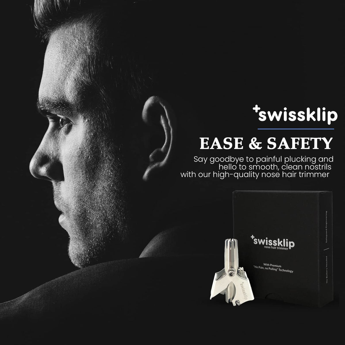 Swissklip Swissker packaging label close-up showing German design quality