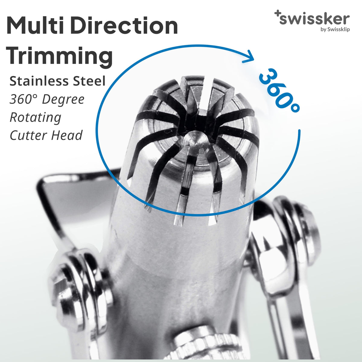 Swissklip Swissker rounded safety tip close-up protecting skin from nicks