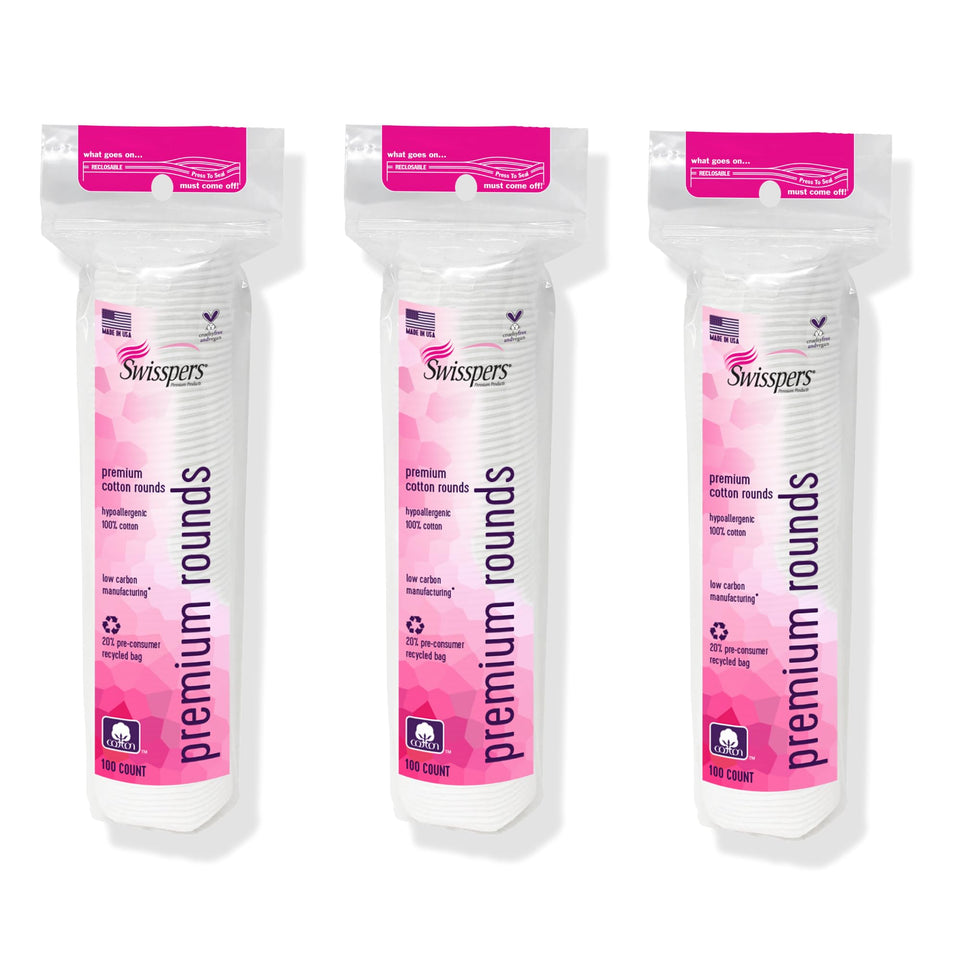Swisspers front packaging showing three resealable packs and product benefit