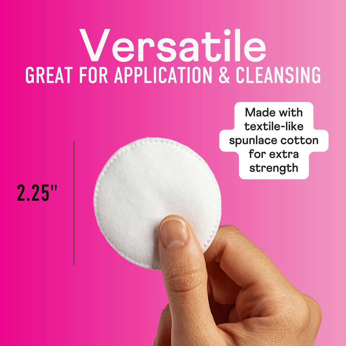 Swisspers pad with nail polish remover showing efficient polish removal benefit