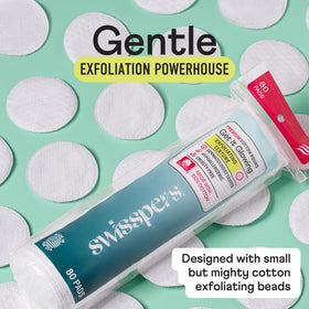 Swisspers cotton round removing eye makeup demonstrating effective cleansing benefit