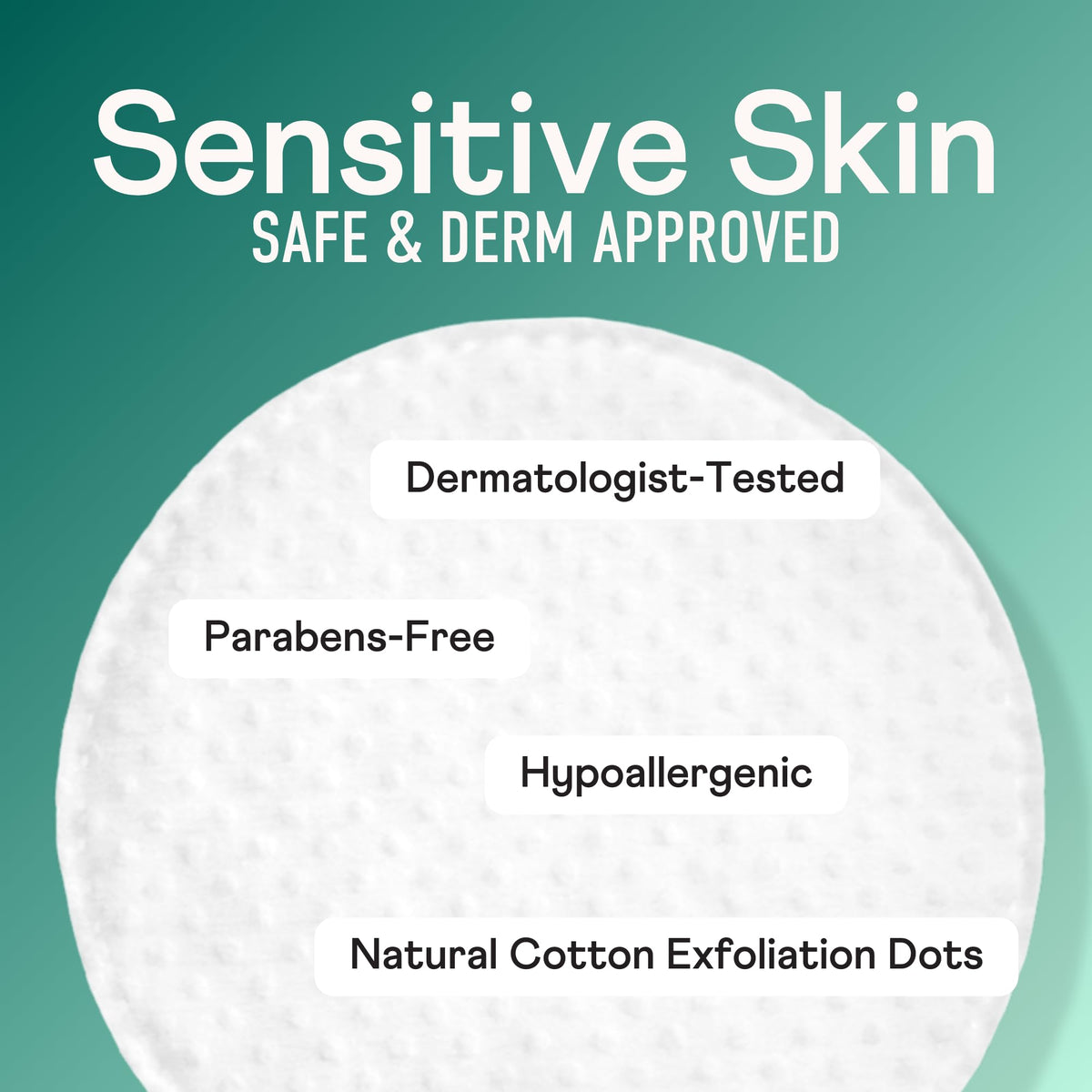 Swisspers smooth side detail highlighting soft cotton for even product application