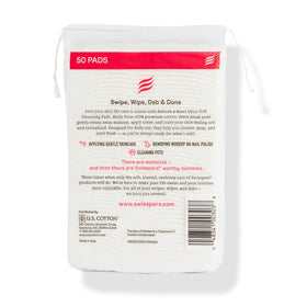 Swisspers pads packed in a toiletry bag for travel-ready convenience
