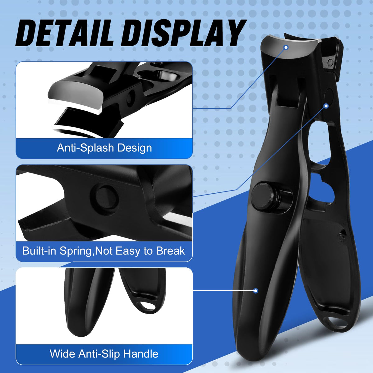 Swocky closeup of curved ultra-sharp blade for clean, snag-free cuts benefit