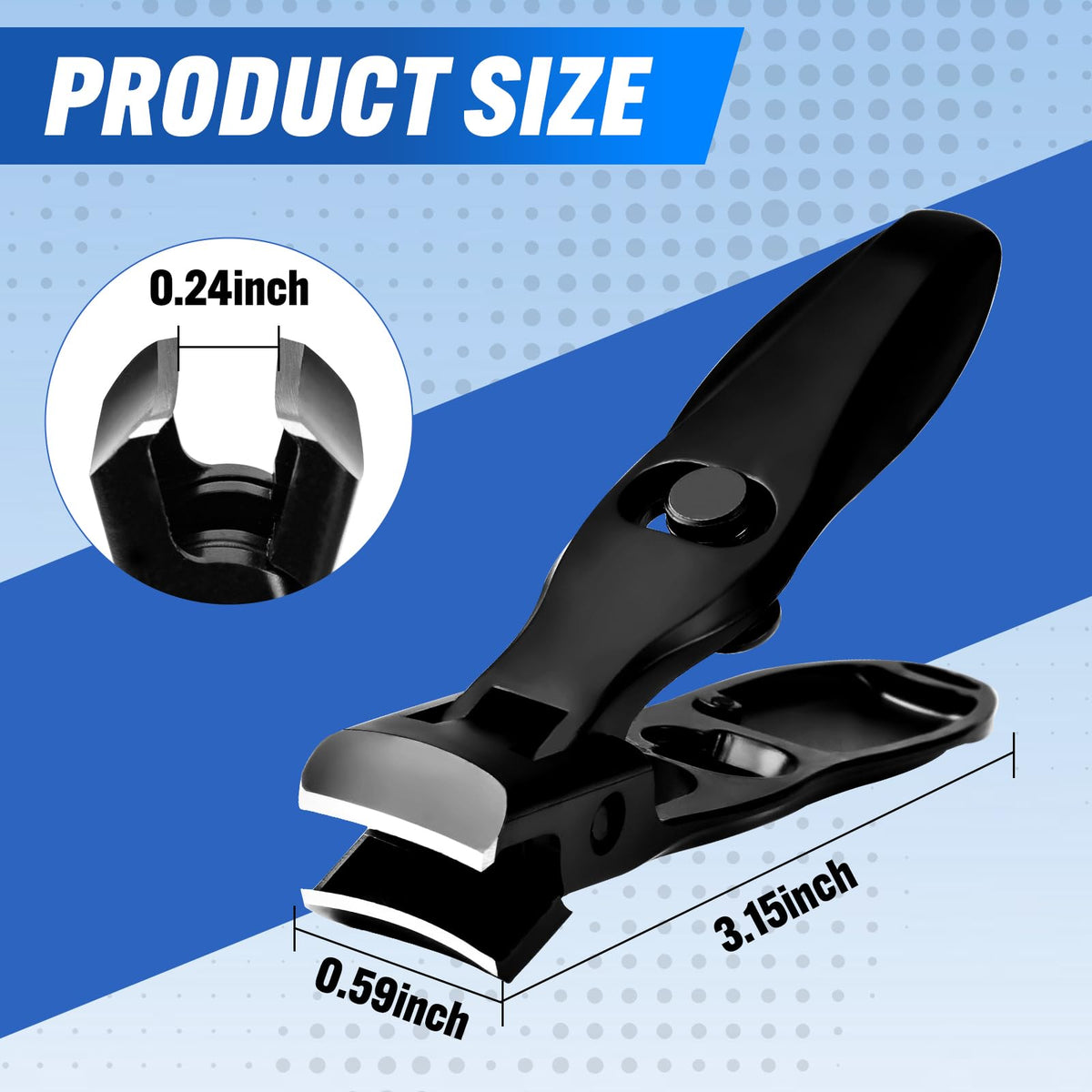 Swocky clippers held in hand showing ergonomic TPR grip for comfortable control benefit