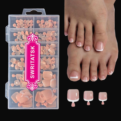 SWRITATSK front packaging showing 120-piece French toe tips, convenient set