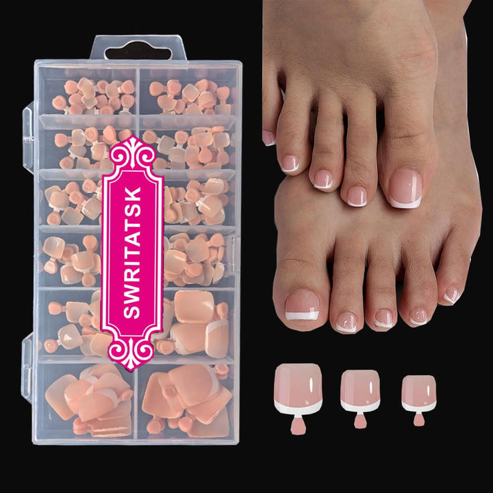 SWRITATSK front packaging showing 120-piece French toe tips, convenient set